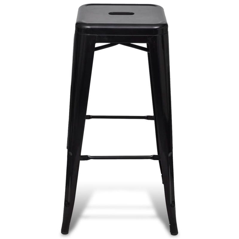 vidaXL Bar Stools 2 pcs White Steel