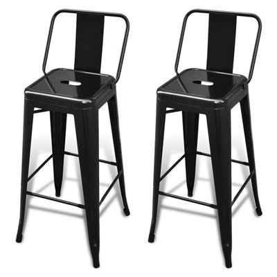vidaXL Bar Stools 2 pcs White Steel