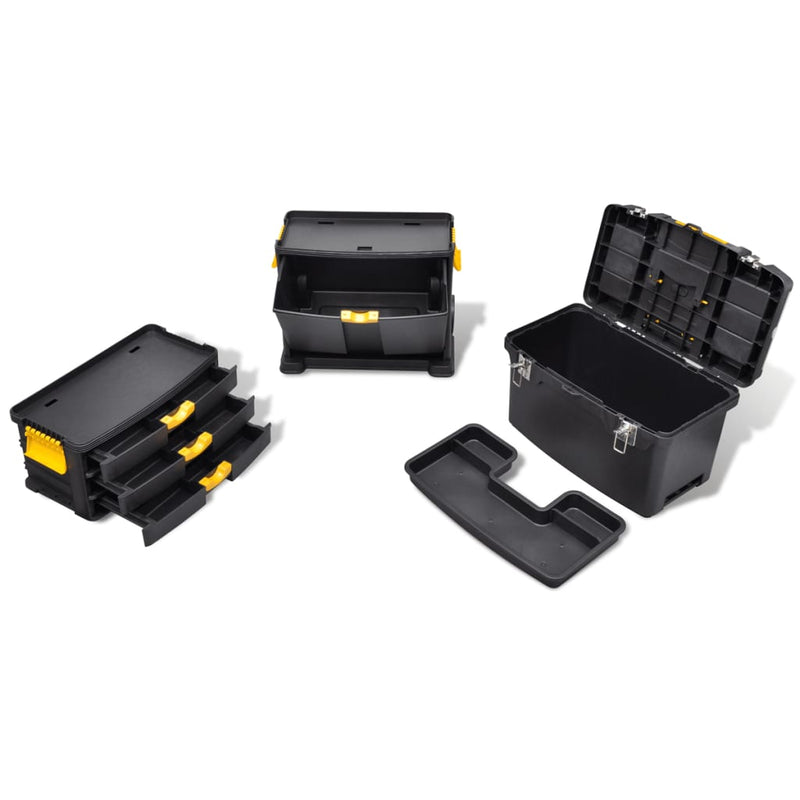 vidaXL Tool Case Chest Tool Trolley Portable