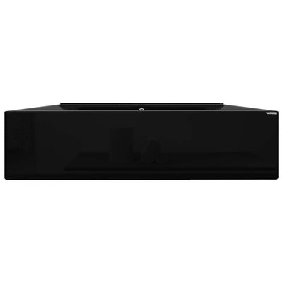 vidaXL Luxury Ceramic Basin Rectangular Sink White with Faucet Hole