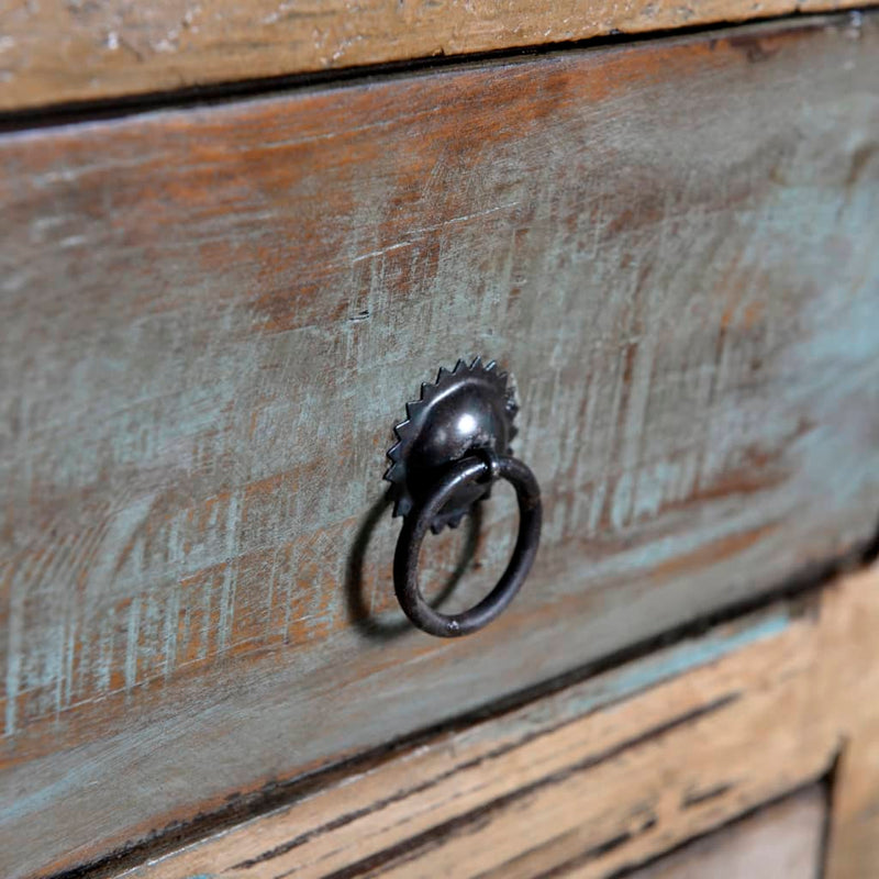 vidaXL Reclaimed Cabinet Solid Wood Multicolour with 16 Drawers