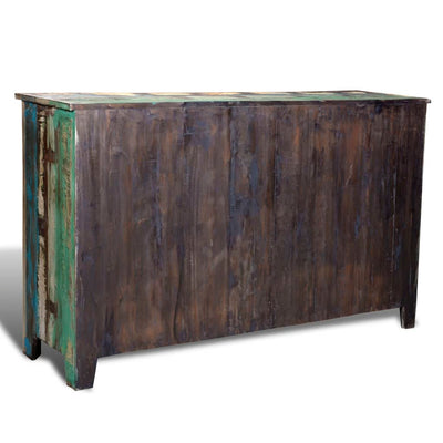 vidaXL Reclaimed Cabinet Solid Wood Multicolour with 16 Drawers