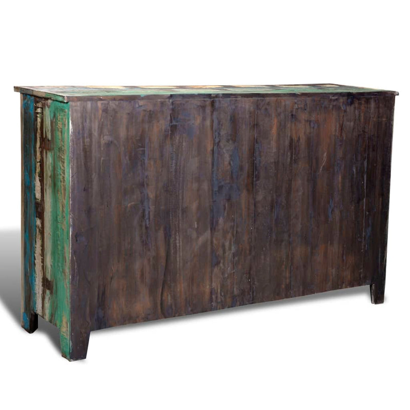 vidaXL Reclaimed Cabinet Solid Wood Multicolour with 16 Drawers