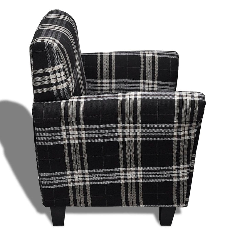 vidaXL Sofa Chair with Cushion Black Fabric