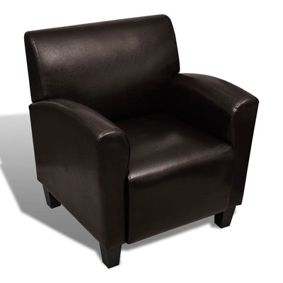 vidaXL Sofa Chair Dark Brown Faux Leather