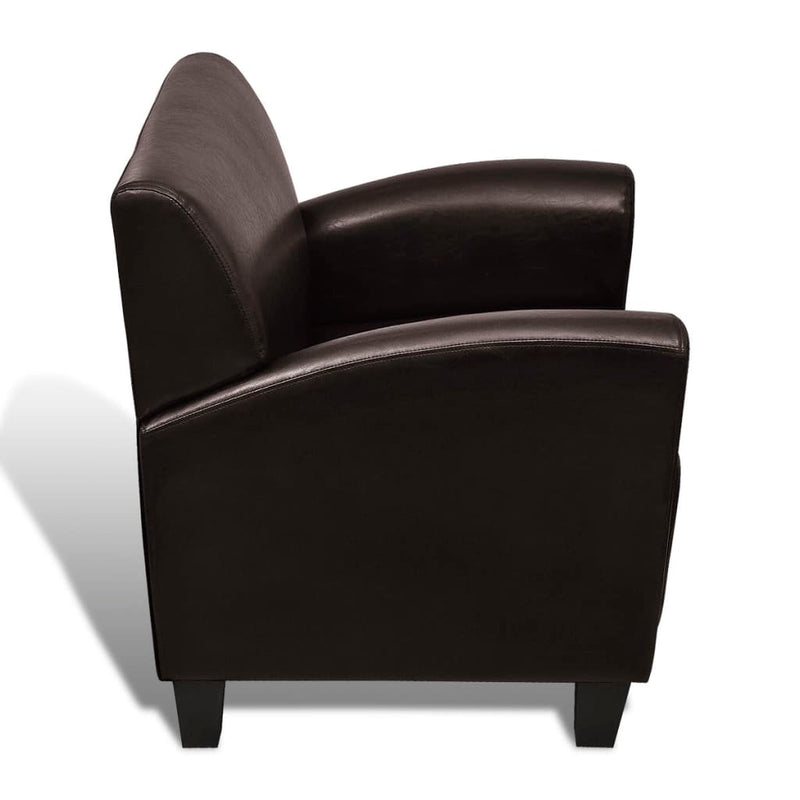 vidaXL Sofa Chair Dark Brown Faux Leather