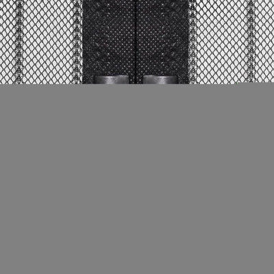 vidaXL Insect Door Curtain 210 x 100 cm 2 pcs Magnet Black