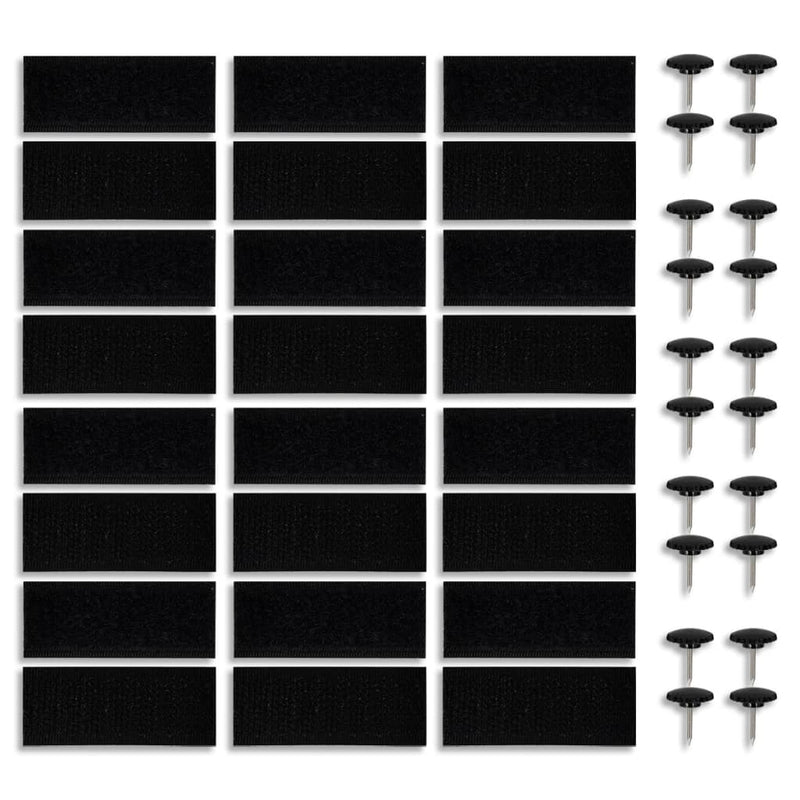 vidaXL Insect Door Curtain 210 x 100 cm 2 pcs Magnet Black