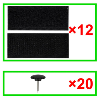 vidaXL Insect Door Curtain 210 x 100 cm 2 pcs Magnet Black