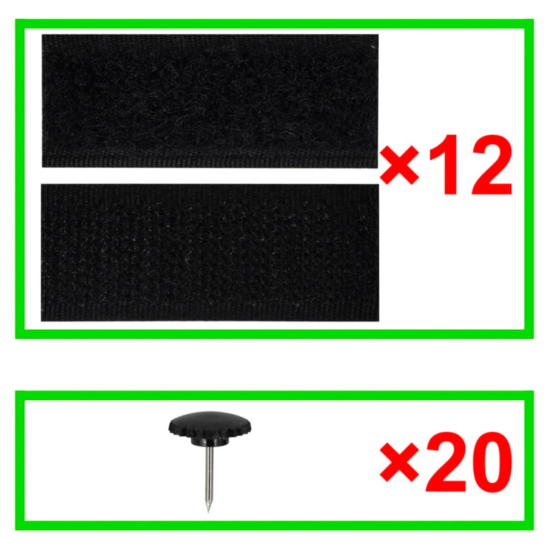 vidaXL Insect Door Curtain 210 x 100 cm 2 pcs Magnet Black