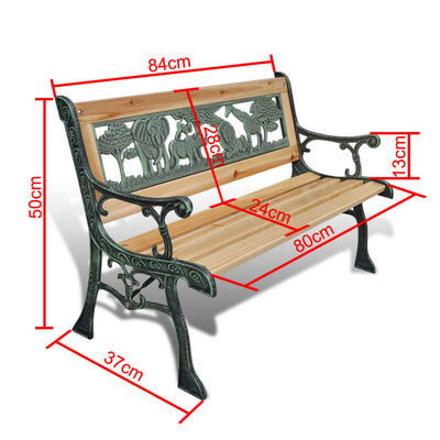 vidaXL Children Garden Bench 84 cm Wood