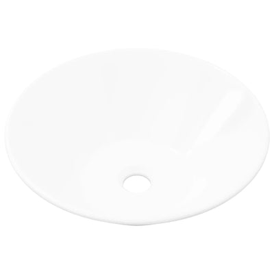 vidaXL Bathroom Porcelain Ceramic Sink Art Basin Bowl White