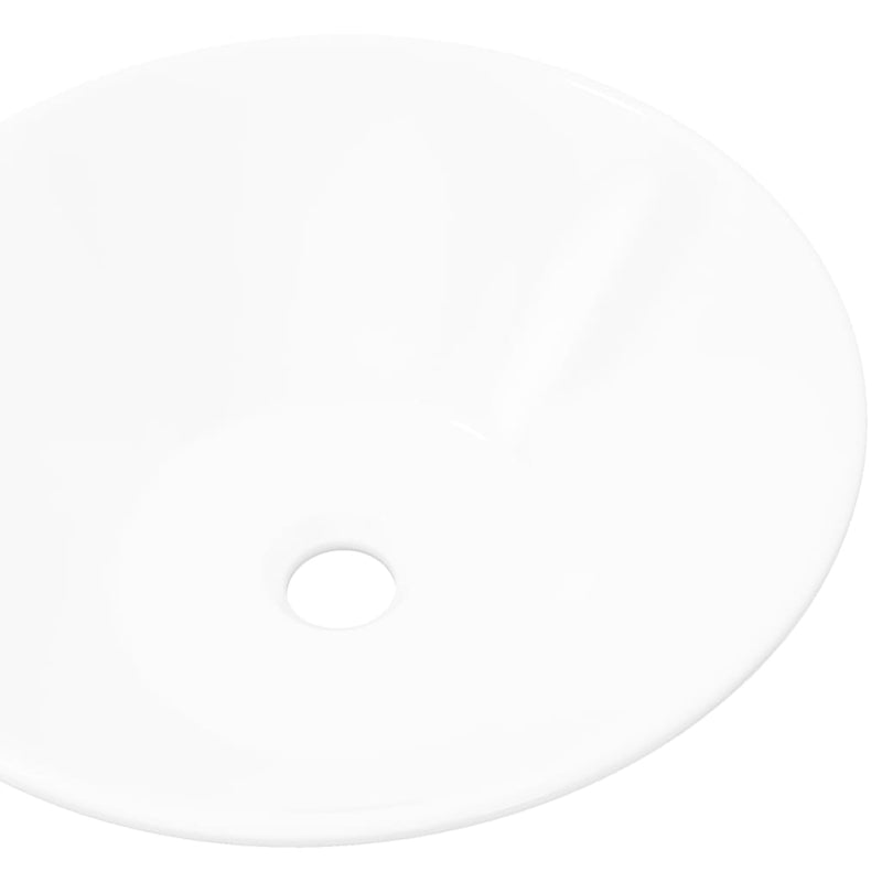 vidaXL Bathroom Porcelain Ceramic Sink Art Basin Bowl White