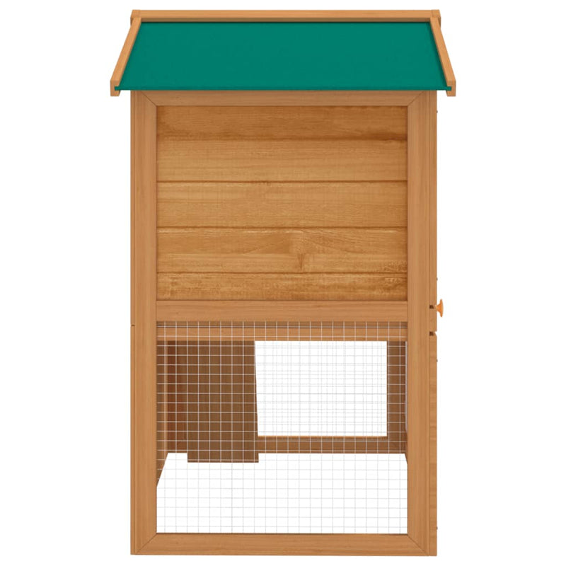 vidaXL Outdoor Rabbit Hutch 3 Doors Grey Wood