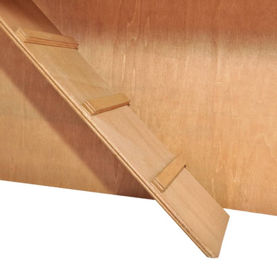 vidaXL Outdoor Rabbit Hutch 3 Doors Grey Wood