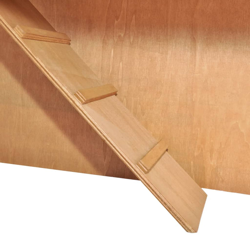 vidaXL Outdoor Rabbit Hutch 3 Doors Grey Wood