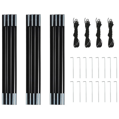 vidaXL Camping Tent 4 Persons Navy Blue/Light Blue