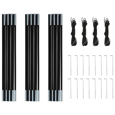 vidaXL Camping Tent 4 Persons Navy Blue/Light Blue