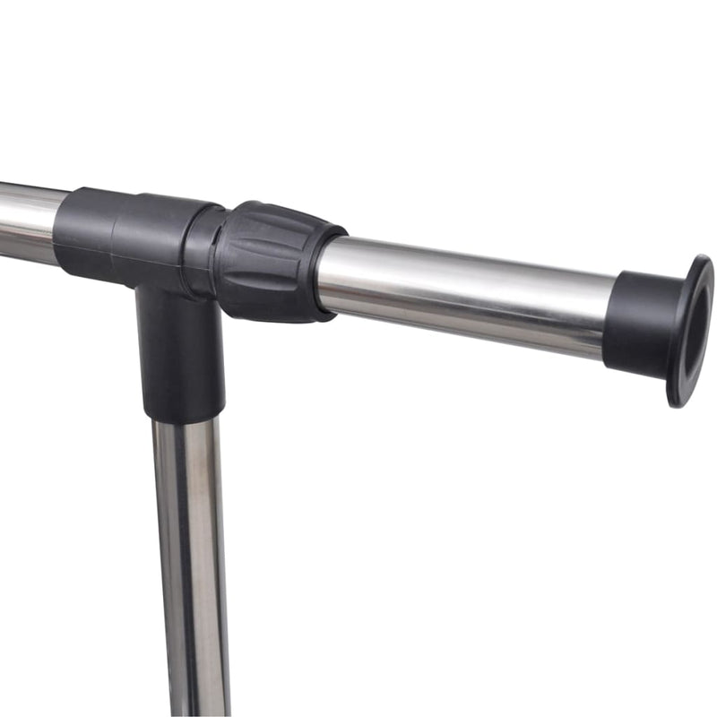 vidaXL Adjustable Clothes Rack 4 Castors 1 Hanging Rail