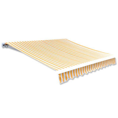 vidaXL Awning Top Sunshade Canvas Blue & White 3 x 2.5m