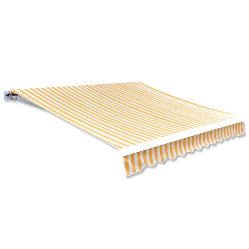 vidaXL Awning Top Sunshade Canvas Blue & White 3 x 2.5m