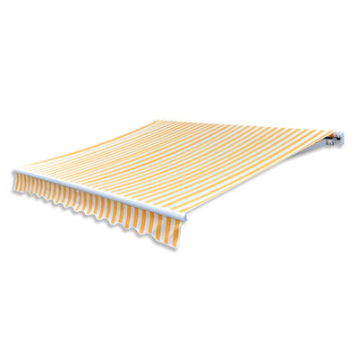 vidaXL Awning Top Sunshade Canvas Blue & White 3 x 2.5m