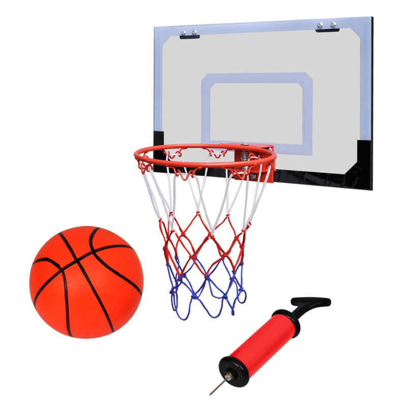 vidaXL Indoor Mini Basketball Hoop Set with Ball and Pump