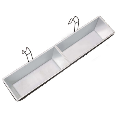 vidaXL Balcony Trapezoid Rattan Planter 2 pcs Black