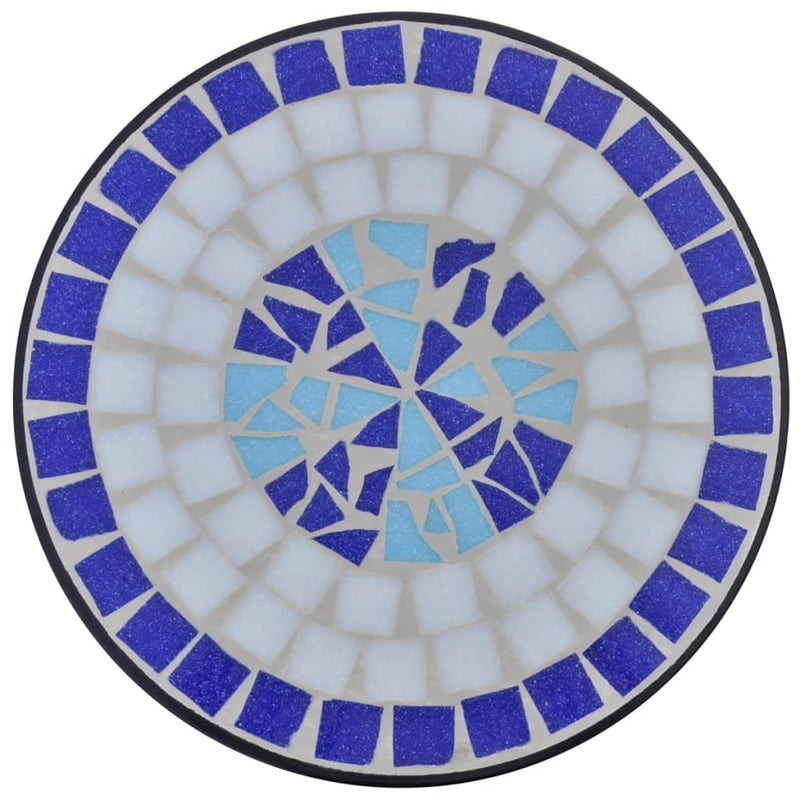 vidaXL Mosaic Plant Table Blue and White