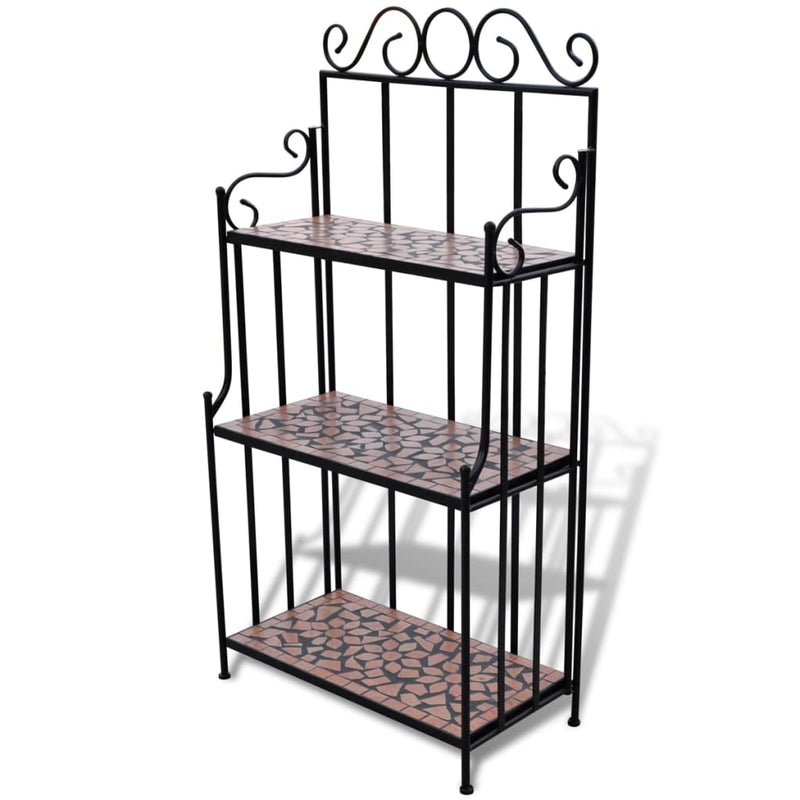 vidaXL Mosaic Plant Stand Terracotta