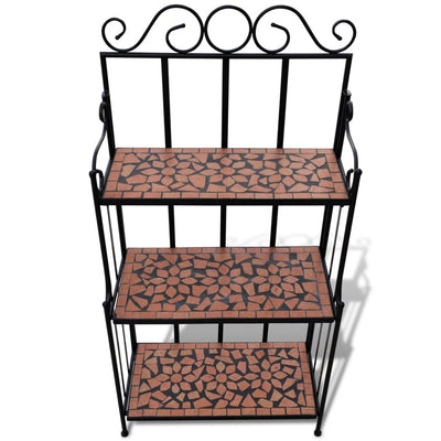 vidaXL Mosaic Plant Stand Terracotta