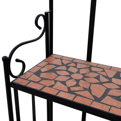 vidaXL Mosaic Plant Stand Terracotta