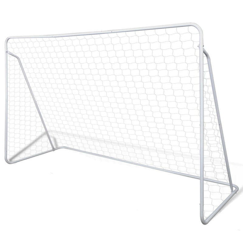 vidaXL Soccer Goal Post Net Set Steel 240 x 90 x 150 cm High-quality