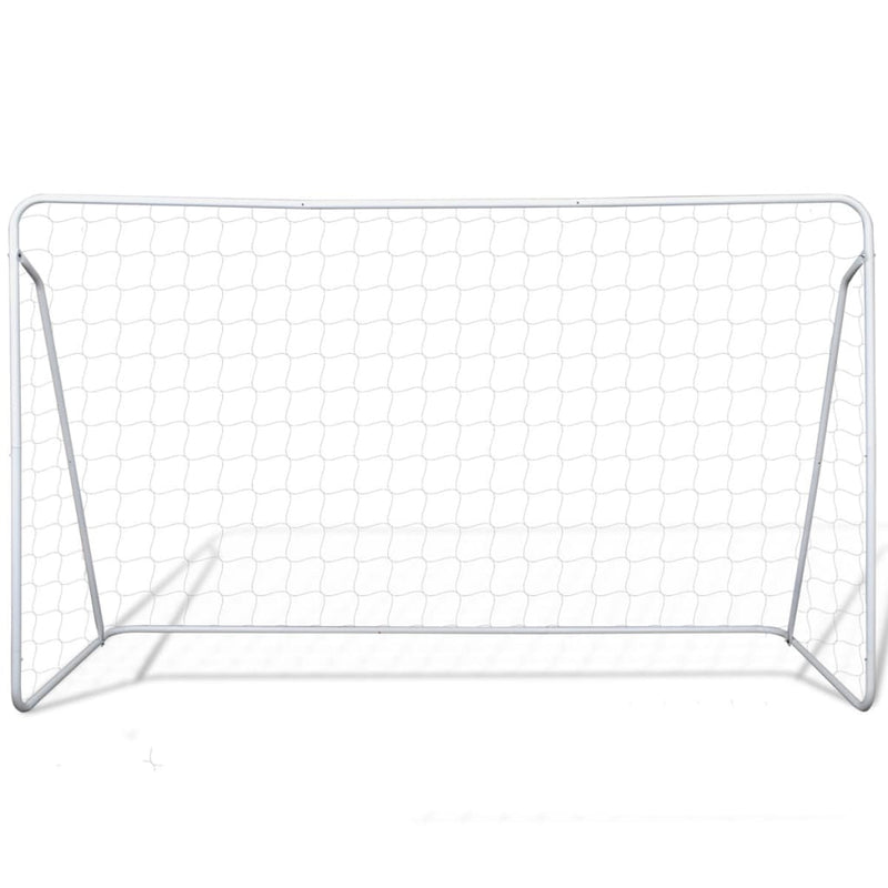 vidaXL Soccer Goal Post Net Set Steel 240 x 90 x 150 cm High-quality
