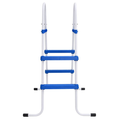 vidaXL Steel Frame Pool Ladder Non-Slip Steps 84 cm