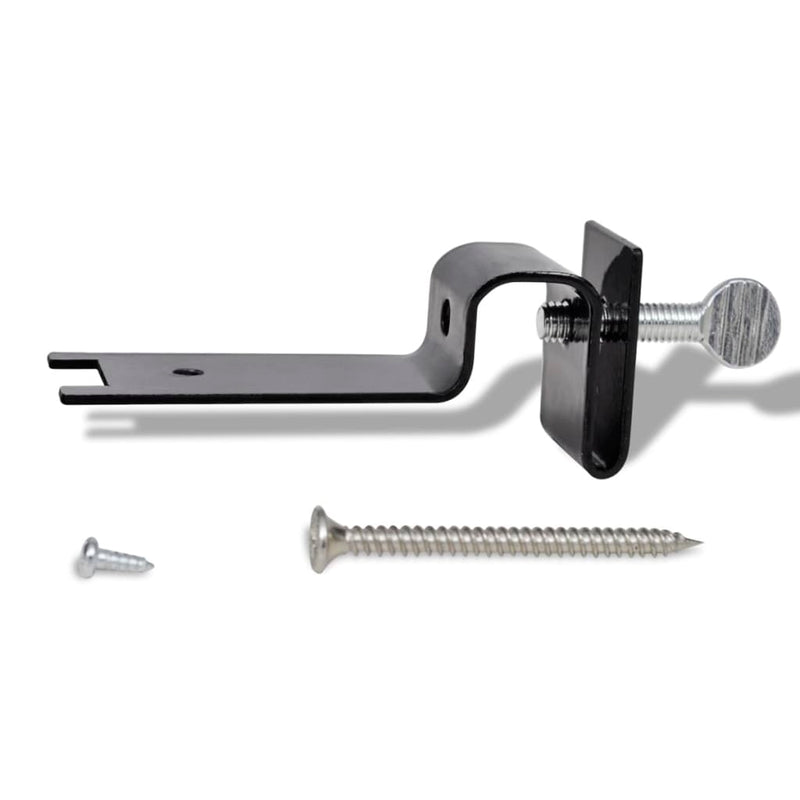 vidaXL Outdoor Solar Lamp Set 6 pcs Fence Light Gutter Light Black