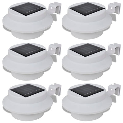 vidaXL Outdoor Solar Lamp Set 6 pcs Fence Light Gutter Light Black
