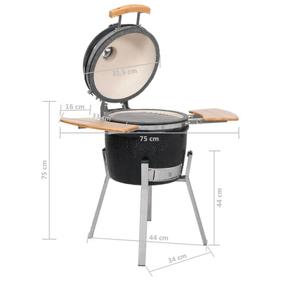 vidaXL Kamado Barbecue Grill Smoker Ceramic 76 cm