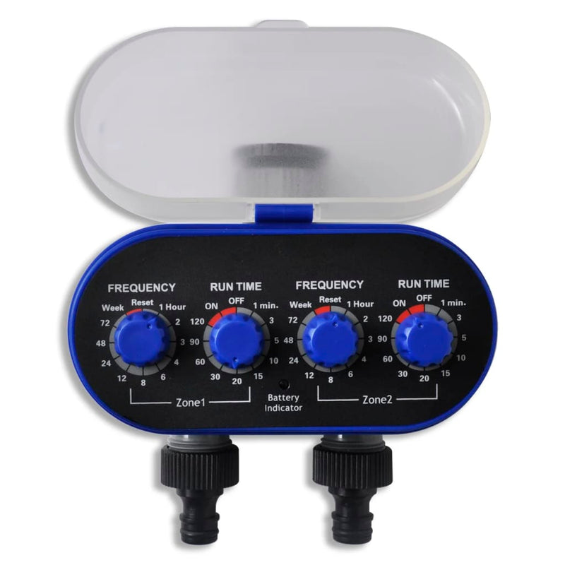 vidaXL Garden Electronic Automatic Water Timer Irrigation Timer Double Outlet