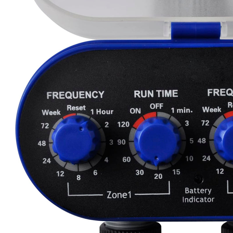 vidaXL Garden Electronic Automatic Water Timer Irrigation Timer Double Outlet