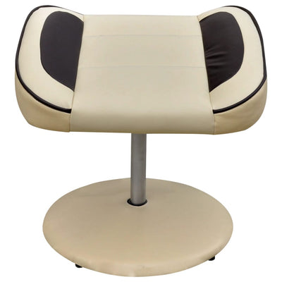 vidaXL Armchair with Footrest Cream White Faux Leather