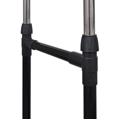 vidaXL Adjustable Clothes Rack with 2 Hanging Rails 2 pcs