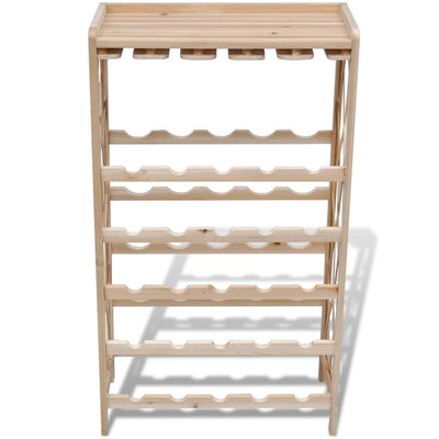 vidaXL Wine Rack for 25 Bottles Solid Fir Wood