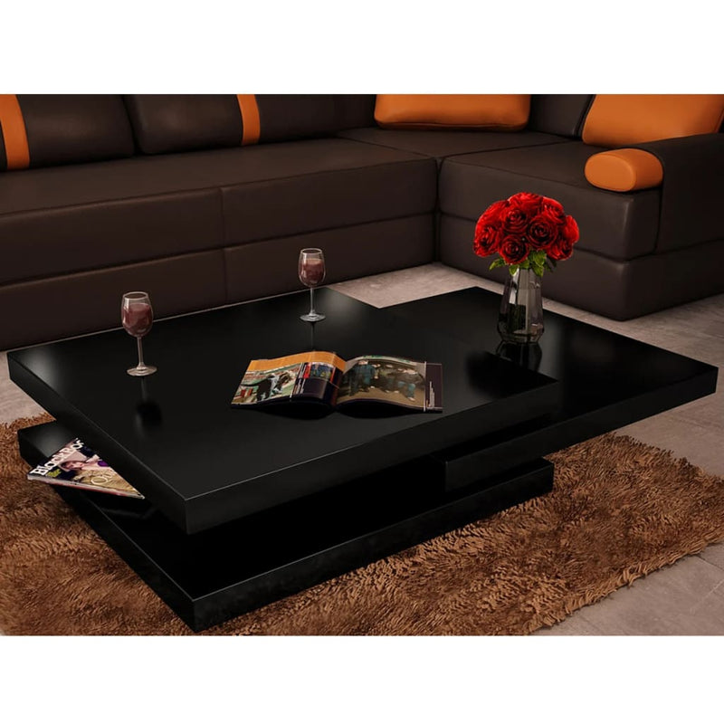 vidaXL Coffee Table 3 Tiers High Gloss White