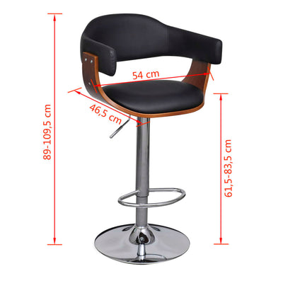 vidaXL Bar Stools 2 pcs Faux Leather