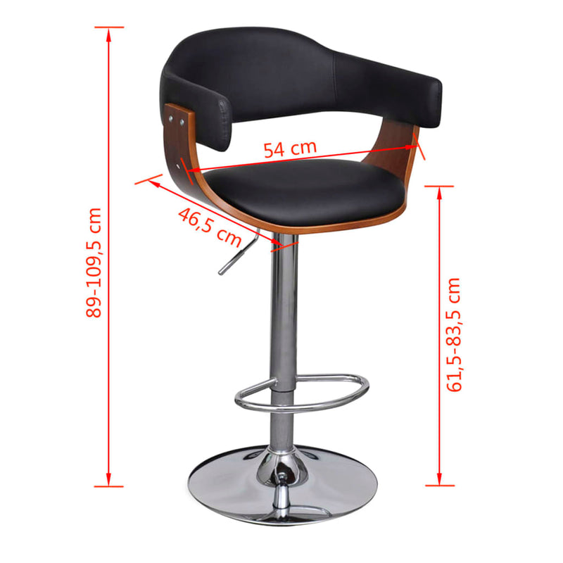 vidaXL Bar Stools 2 pcs Faux Leather
