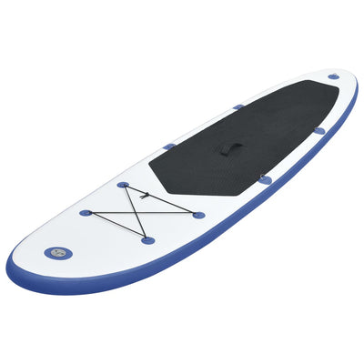 vidaXL Stand Up Paddle Board Set SUP Surfboard Inflatable Blue and White
