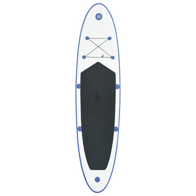 vidaXL Stand Up Paddle Board Set SUP Surfboard Inflatable Blue and White