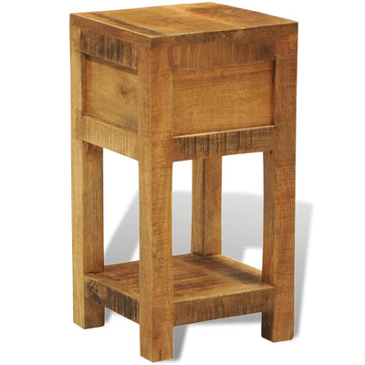 vidaXL Nightstand with 1 Drawer Solid Mango Wood