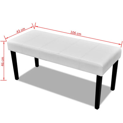 Black High Quality Artificial Leather Bench
